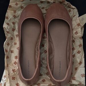 New Lucky Brand Women's Brown Ballet Flats Sz 11W